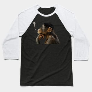 Cigarrete Smoking Monkey Baseball T-Shirt